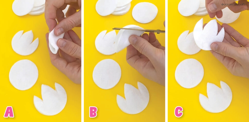 Cotton Pad Tulip Craft Instructions