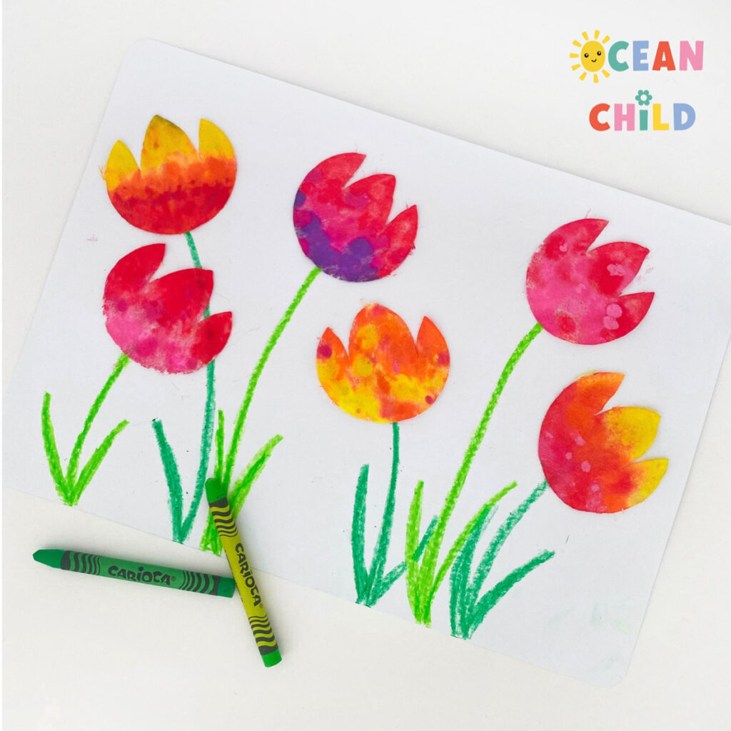 colorful tulip crafts for toddlers