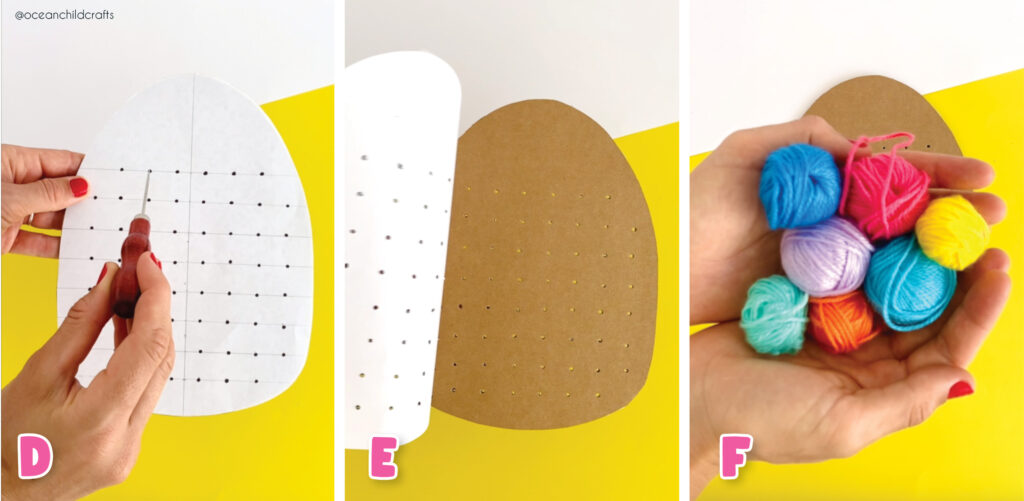 Free printable pineapple cross-stitch template for kids with stitch hole guides