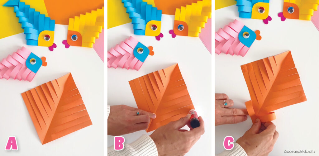 Fish Craft With Colored Paper and Glue, Easy And Fun Ocean Activity