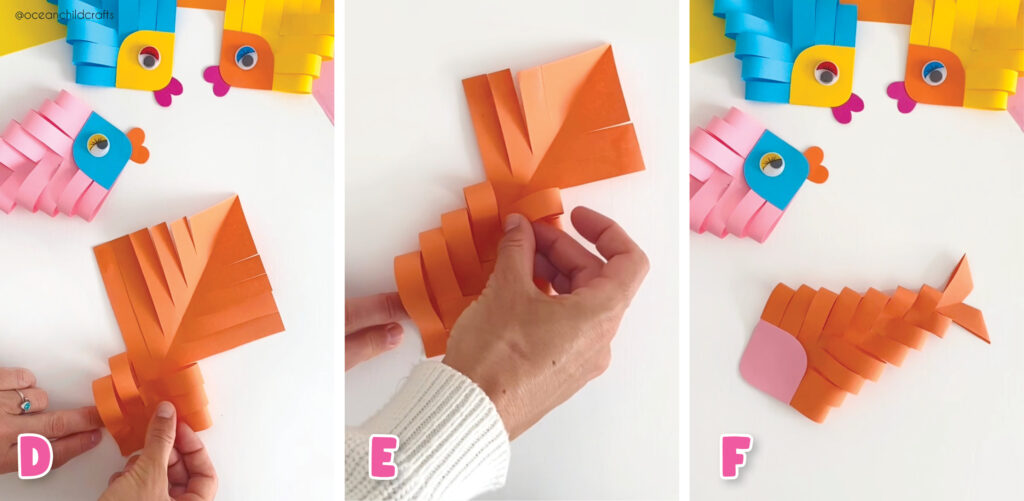 Fish Craft With Colored Paper and Glue, Basic Craft Supplies 