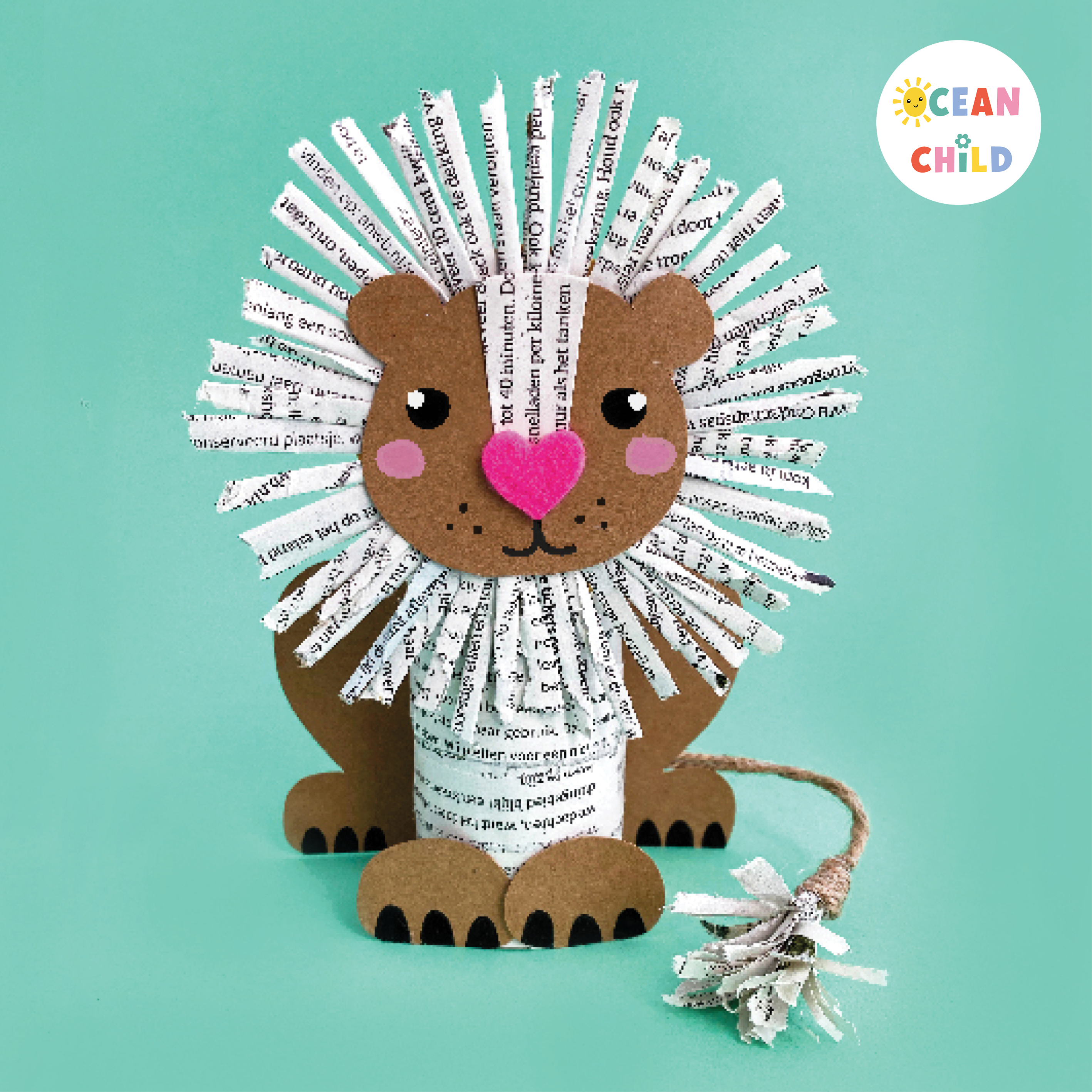 DIY Lion With A Paper Roll Recycled Craft for Kids