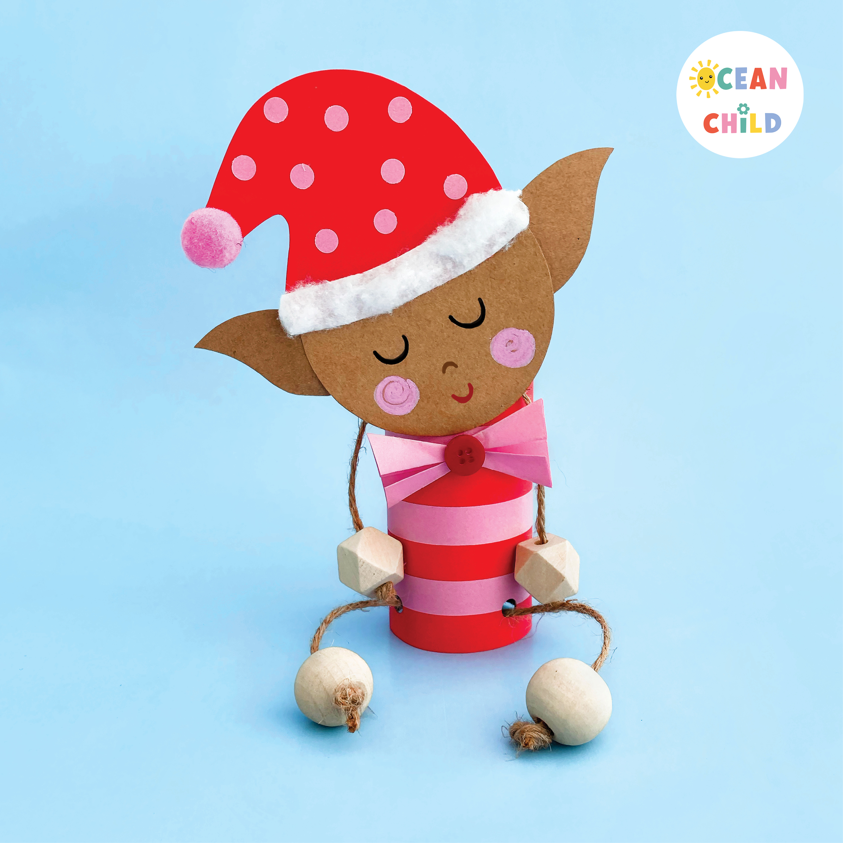 DIY Paper Roll Christmas Elf, TP Roll Crafts For Kids