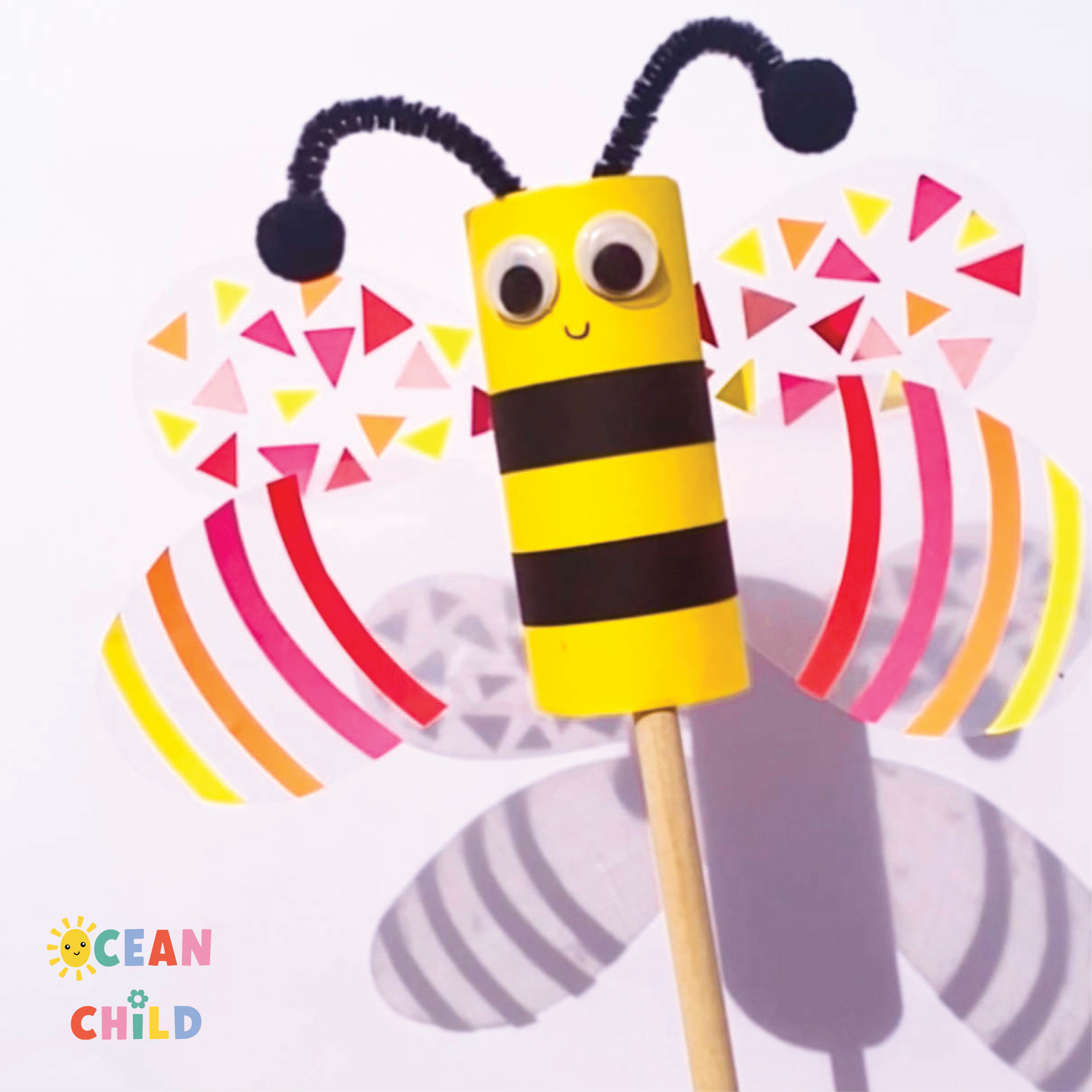 Paper Roll Bee Craft For Kids Insect Lesson