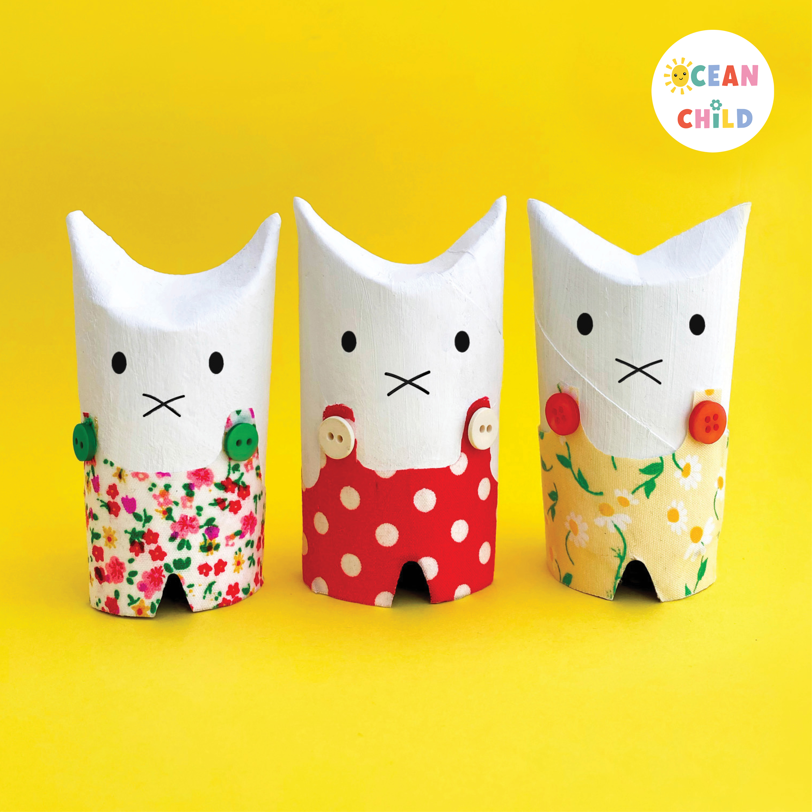 Paper Roll Bunnies Craft Instructions