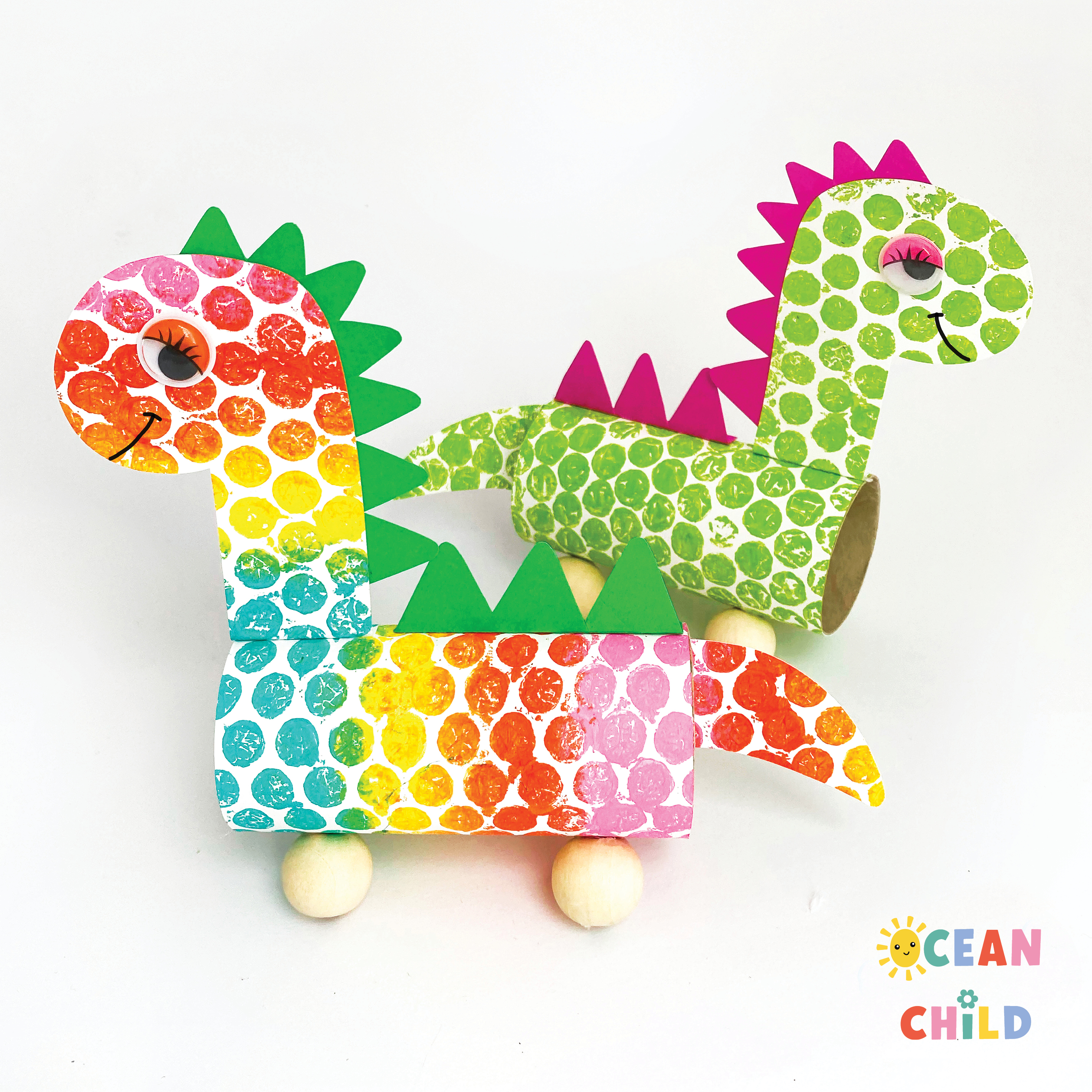 Paper Roll Dinosaurs, fun Toilet Paper Roll Crafts for Kids