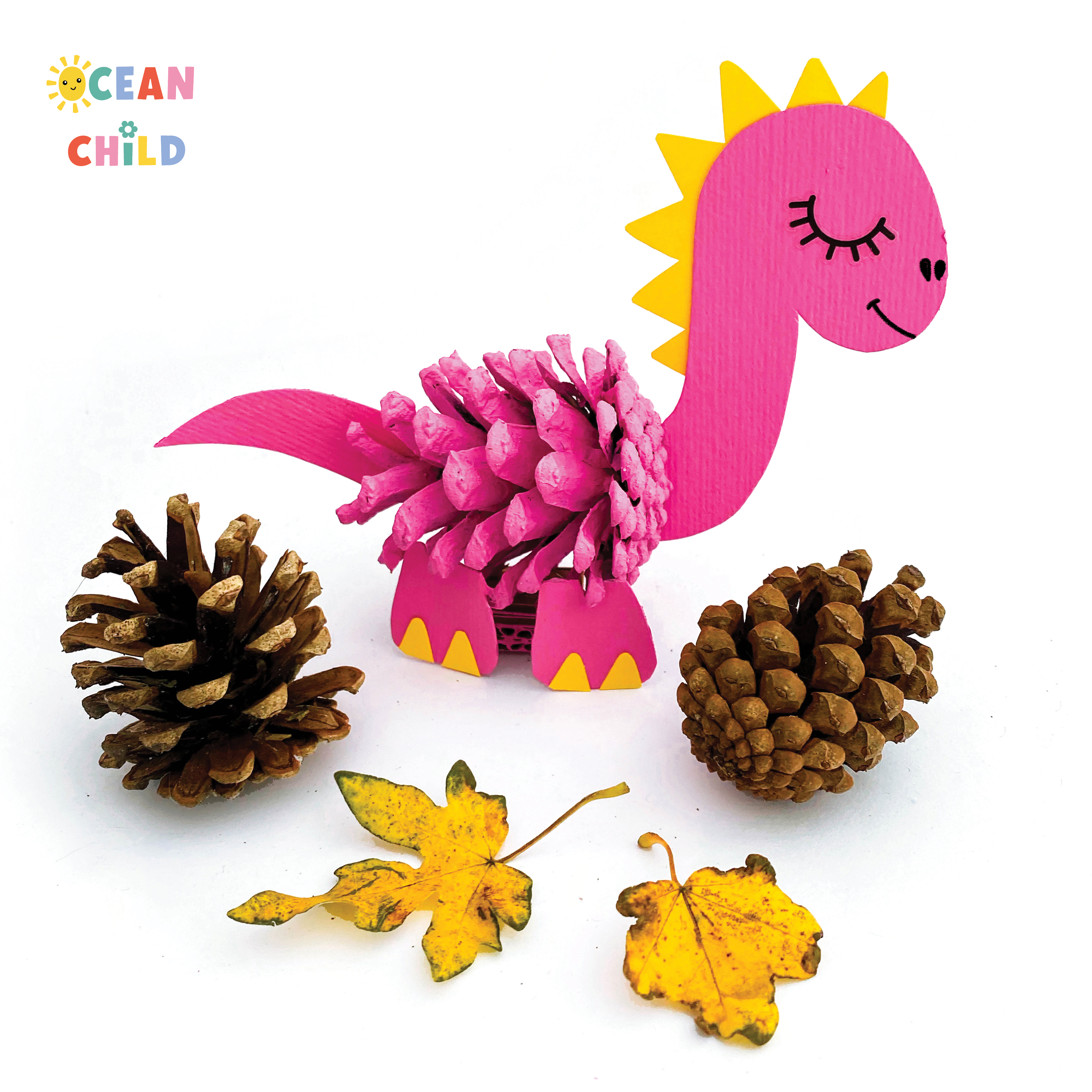 Adorable Pinecone Dinosaur Craft For Kids With Step By Step Crafting Instructions