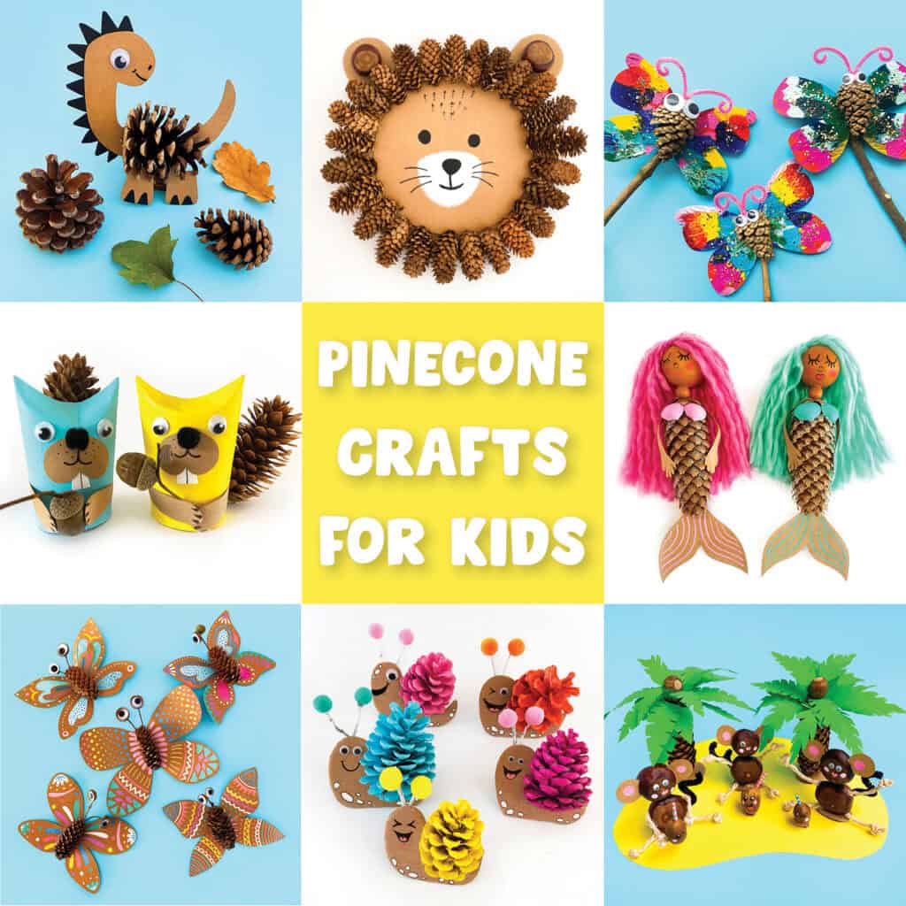 Creative Pinecone Crafts for Kids a list with fun and easy pinecone animal craft ideas