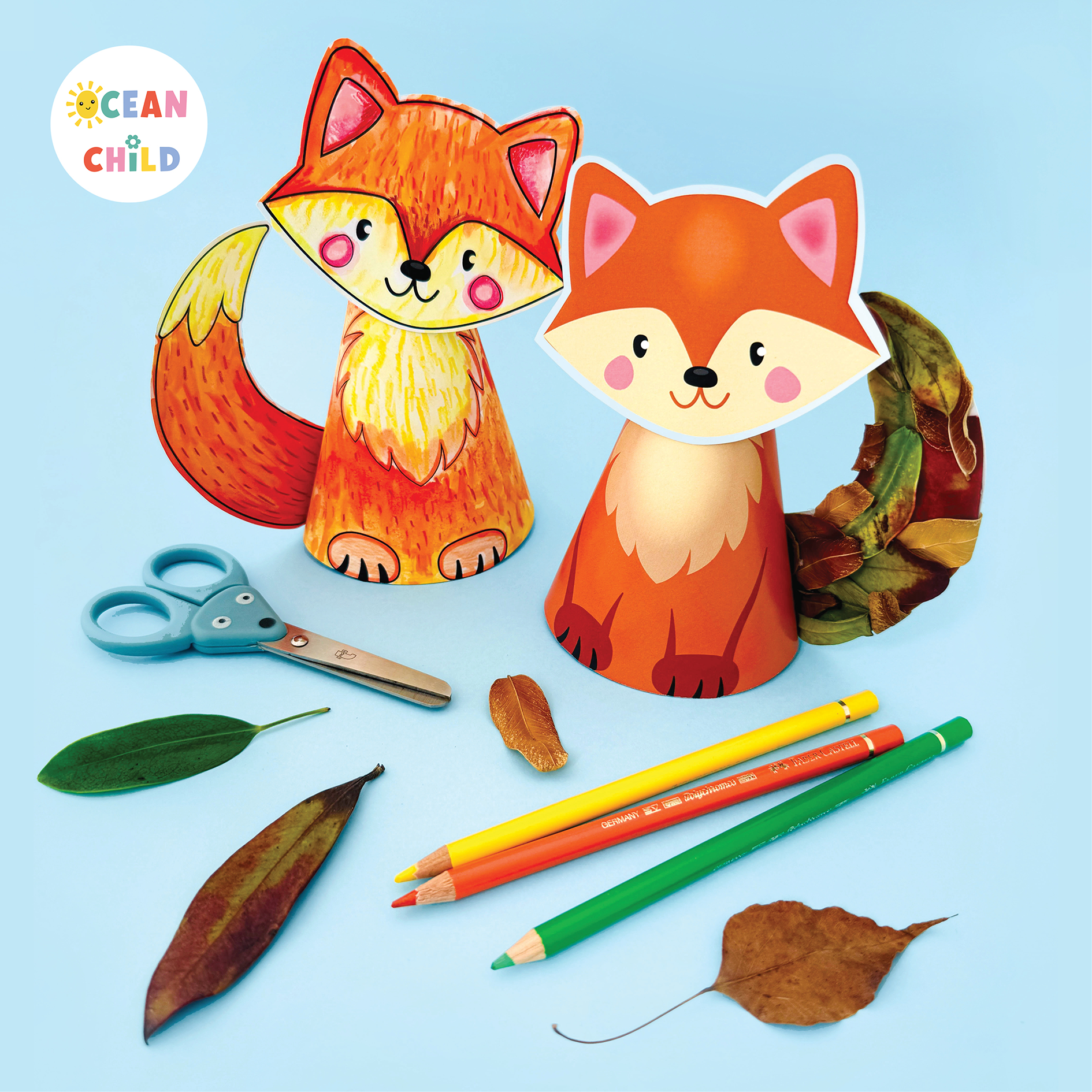 Paper Fox Fall Craft For Kids With Template