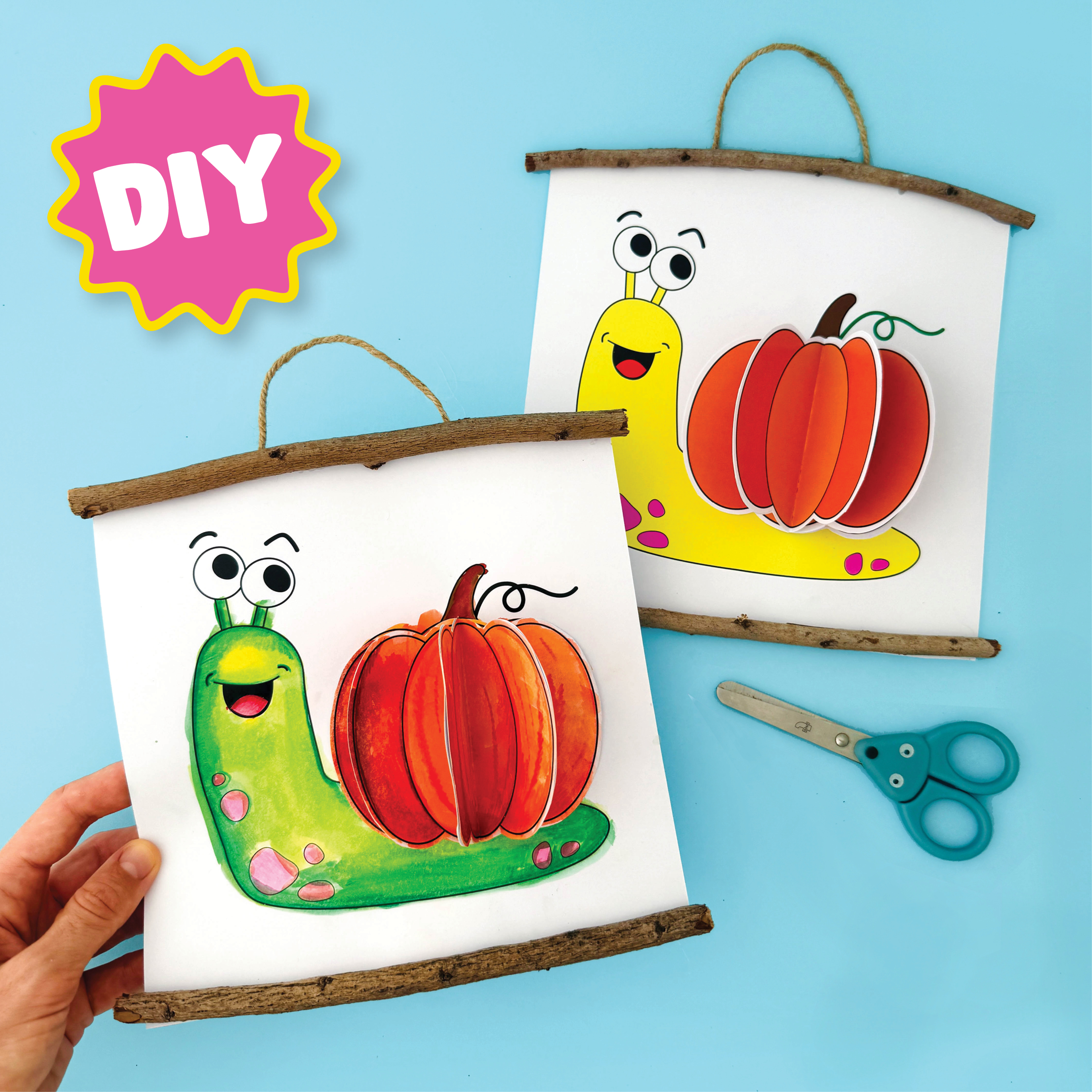 Halloween activity Pumpkin Snail Fun Craft For Kids With Pumpkin Template