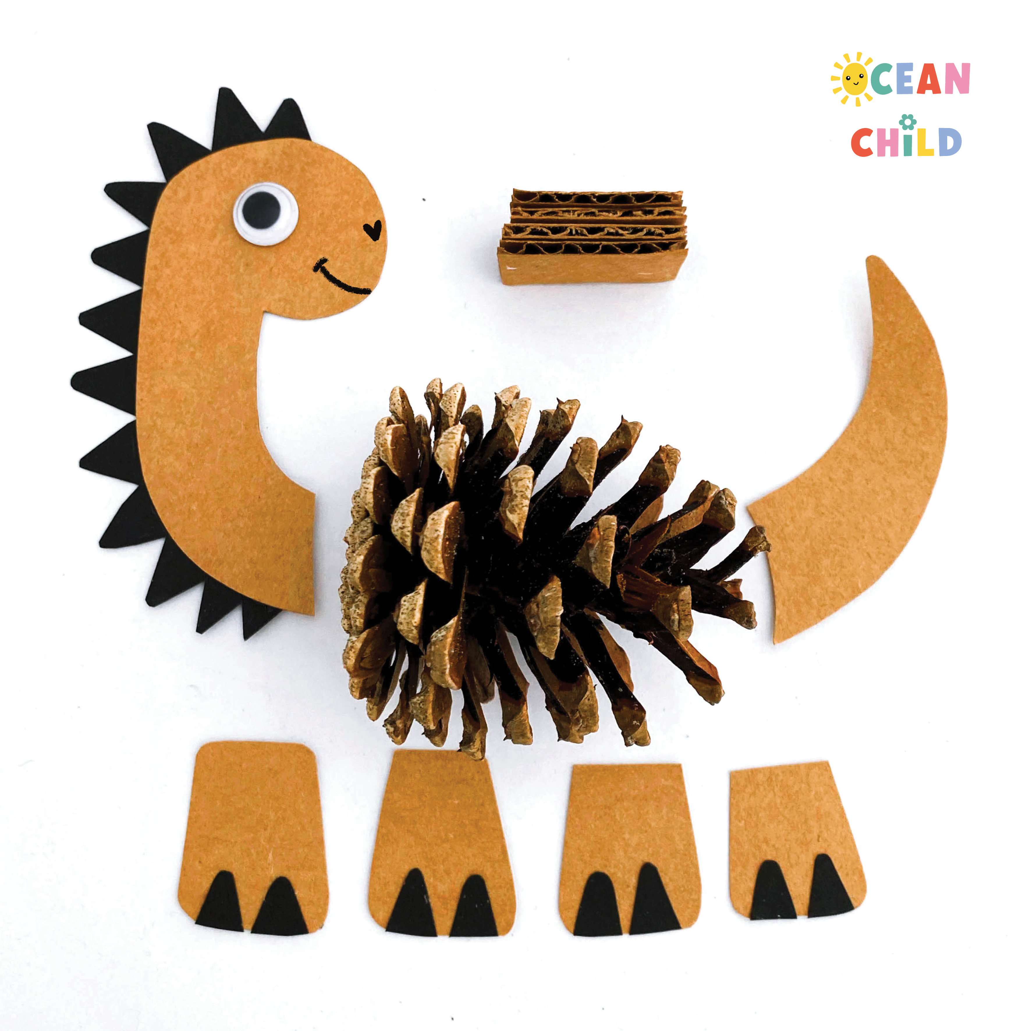 How To Make A Pinecone Donosaur
