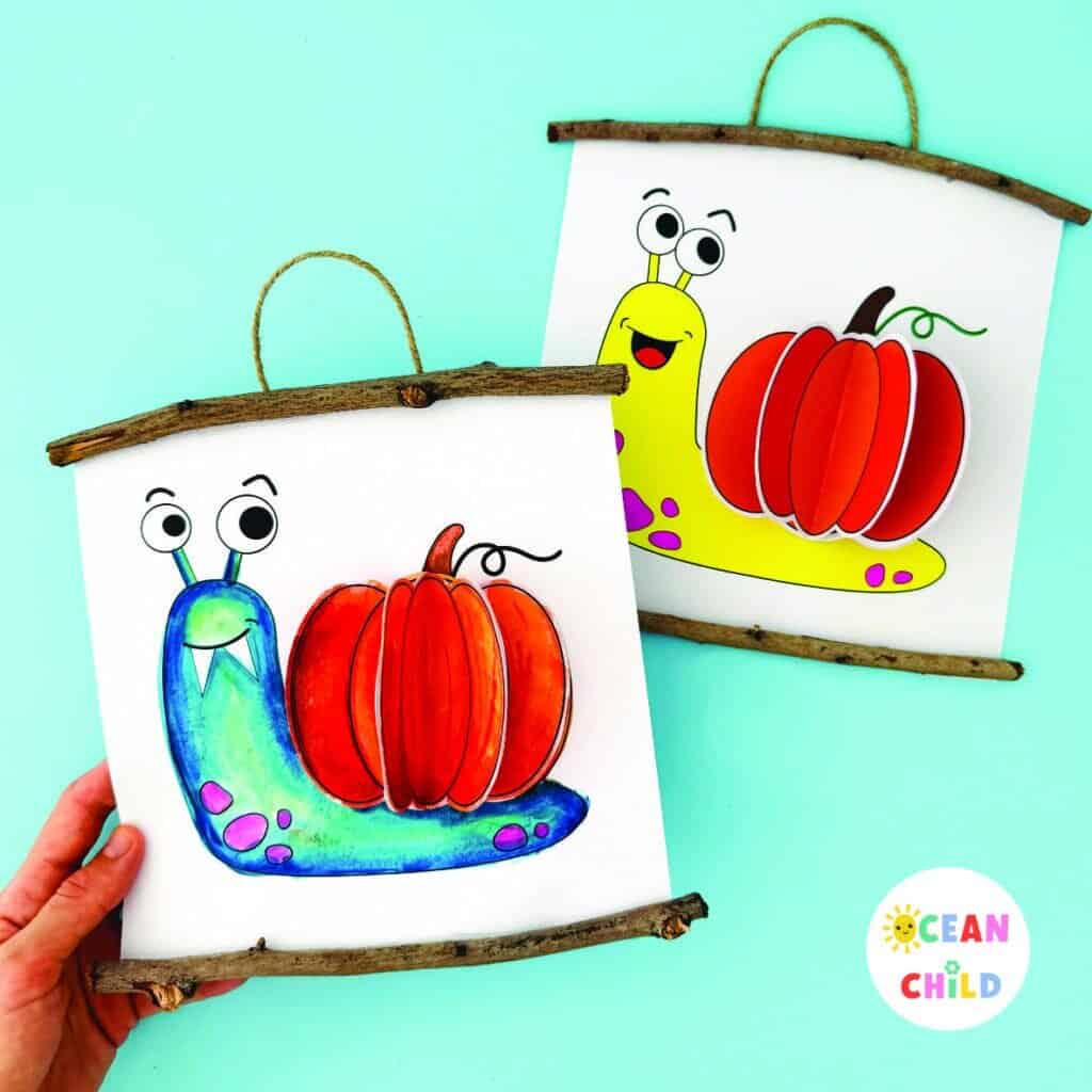 Pumpkin Snail Craft for Fall Season
