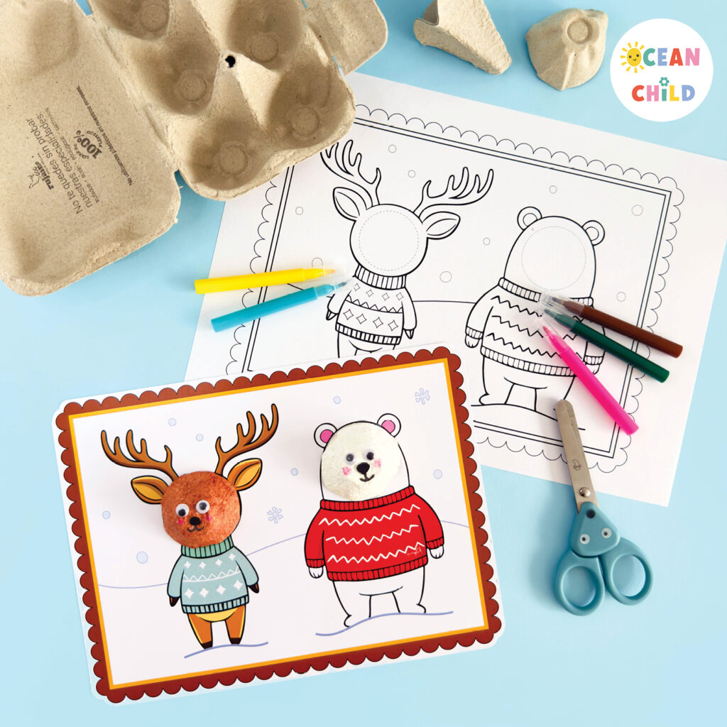 Eco-friendly crafts using egg carton perfect for winter and christmas