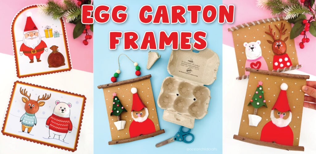 Make Recycled Egg Carton Winter Frames