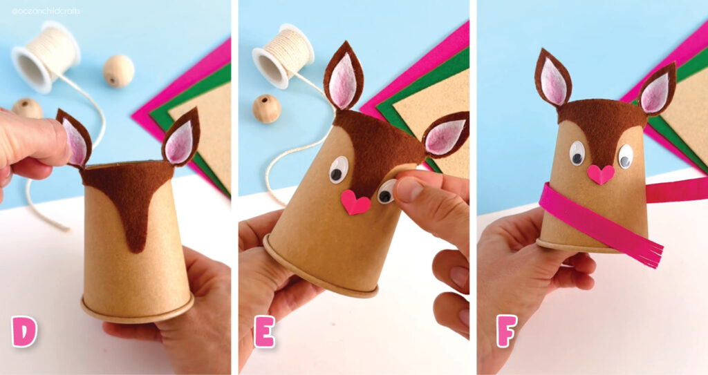 Paper Cup Craft, fun and easy deer craft for Christmas!