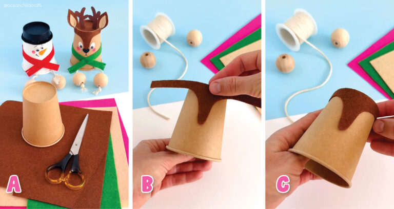 How to Make a Paper Cup Reindeer and Snowman (Easy Winter Crafts for ...