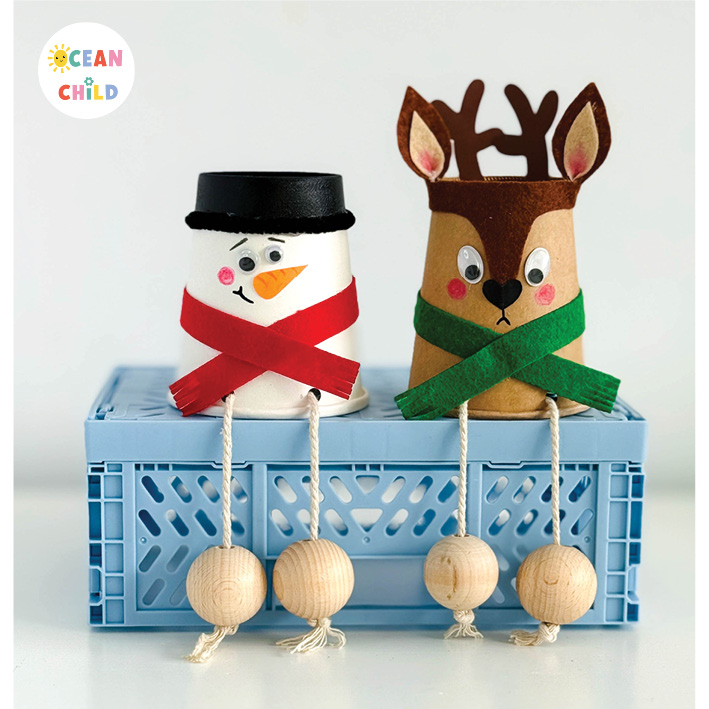 Snowman and Reindeer Craft Step By Step Instructions