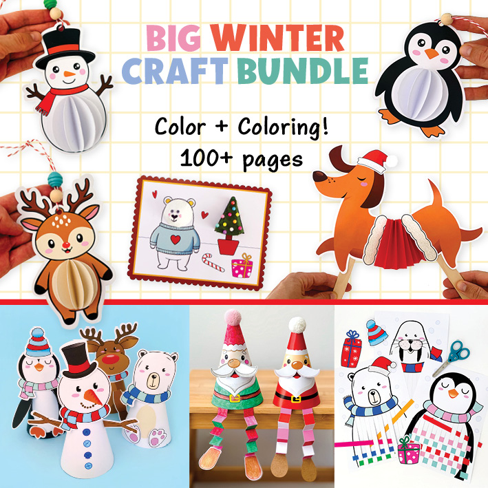 The Ultimate Bundle of Printable Christmas Crafts for Kids