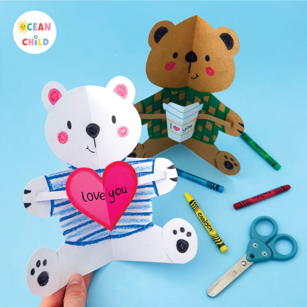 DIY Pop-up Card Kids, Perfect for Preschool and Kindergarten. Color, Cut and glue!