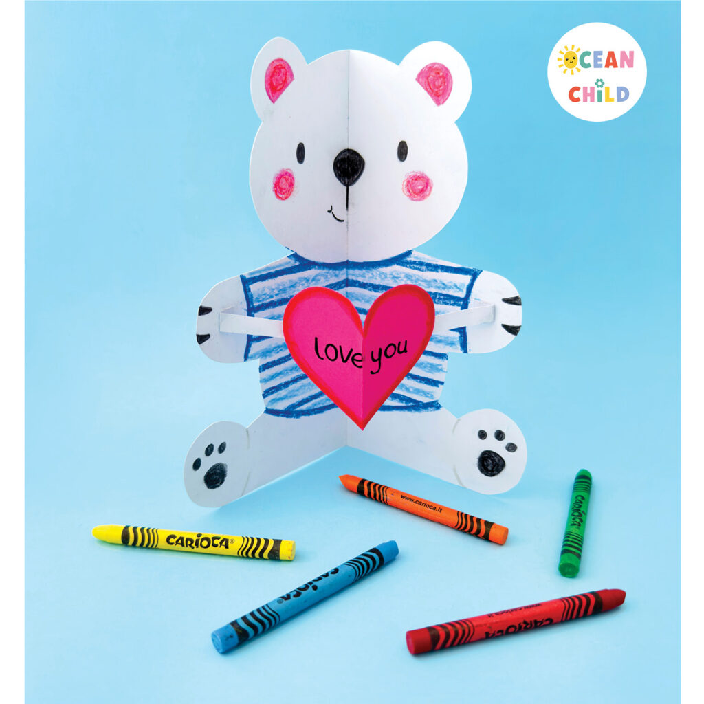 Valentines Day Craft For Kids perfect for preschool or kindergarten with free coloring page template.