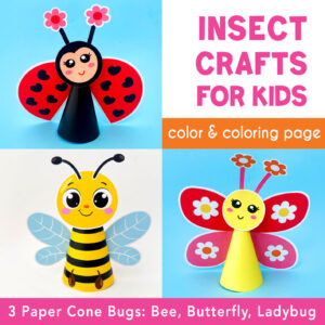 Insect Crafts For Kids Bee Butterfly Ladybug