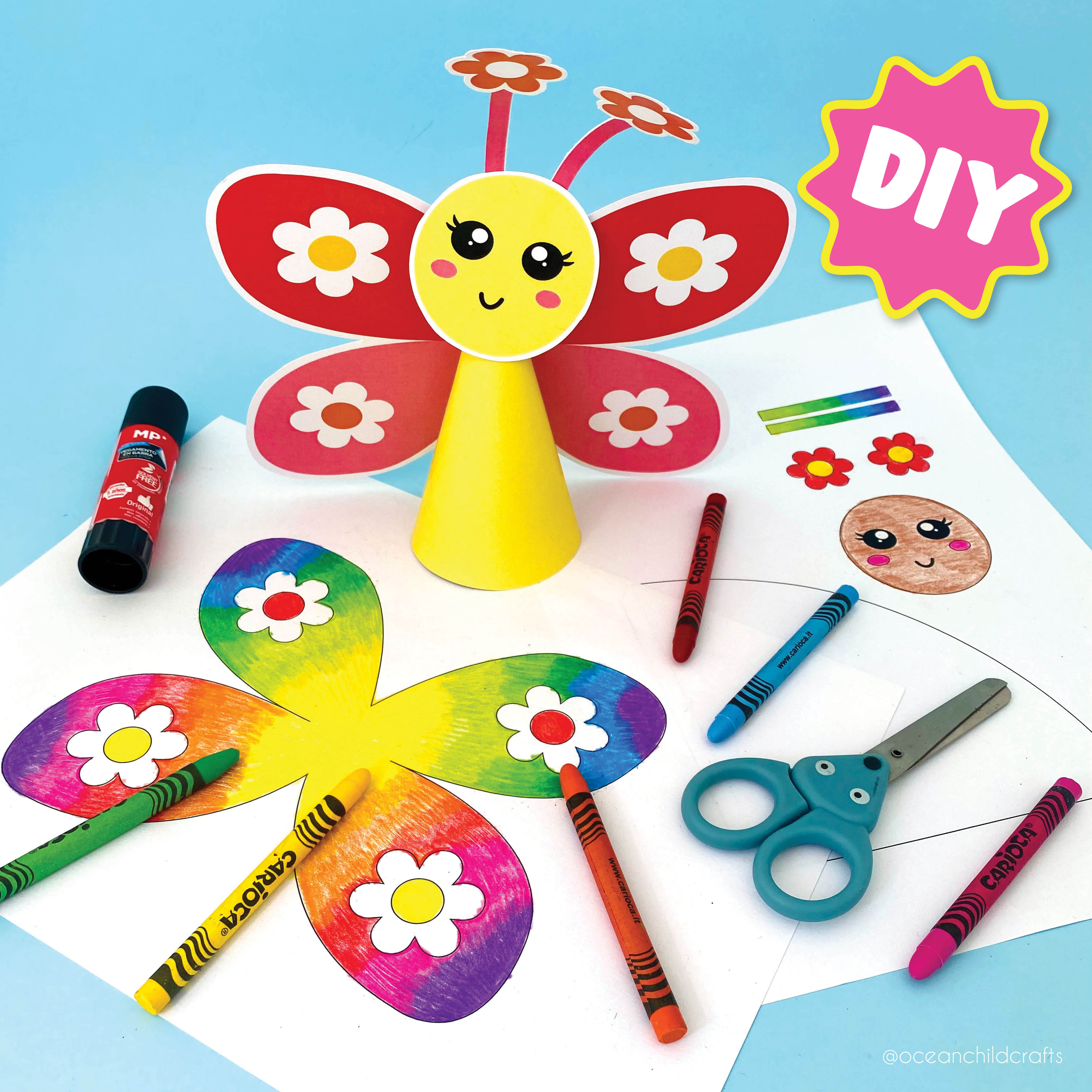 Summer craft template kids learning activity