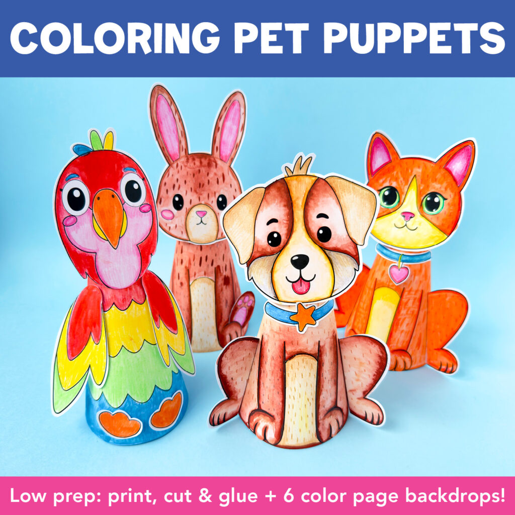 cut-and-glue-pet-craft-printable for kids