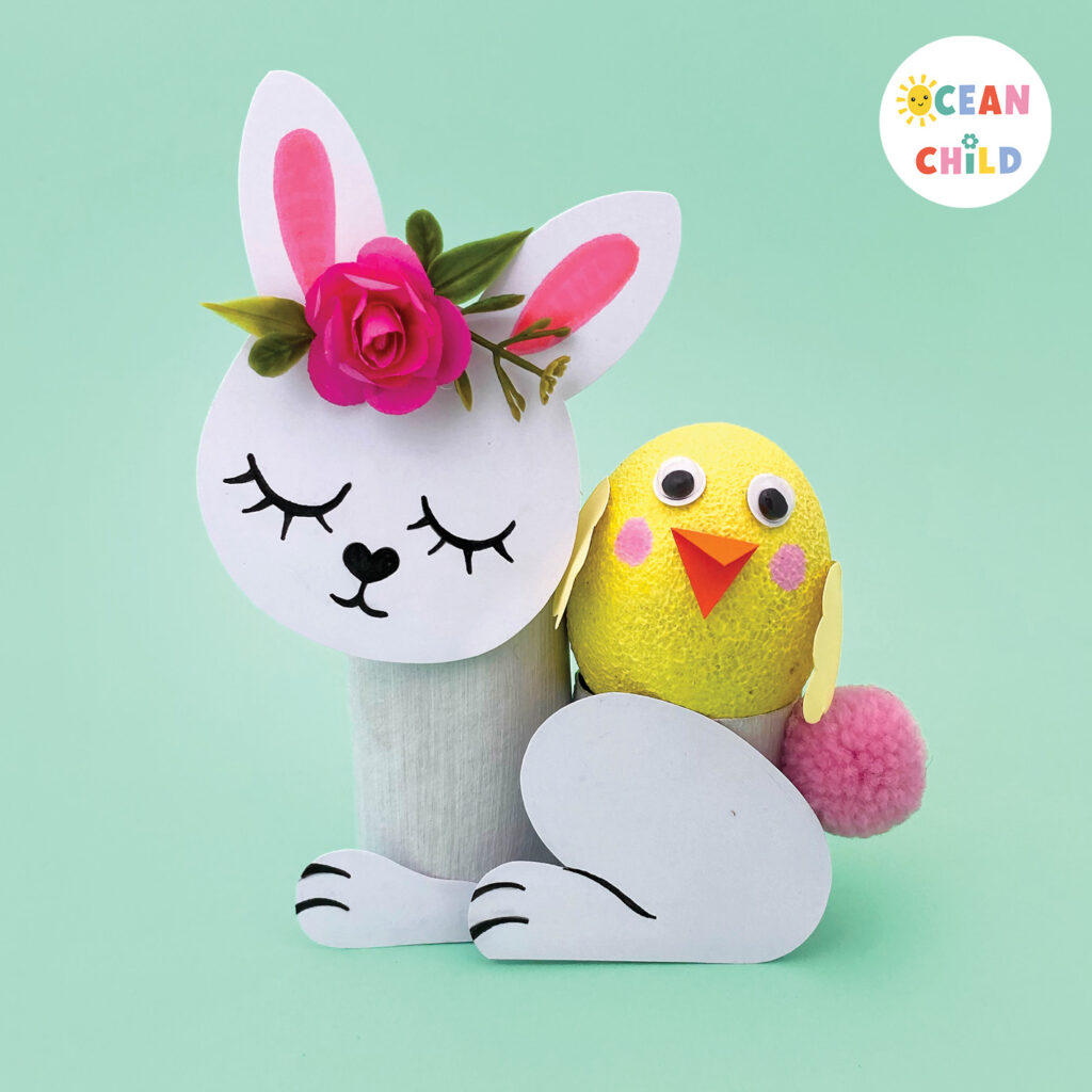 kids easter crafts Bunny and Chick