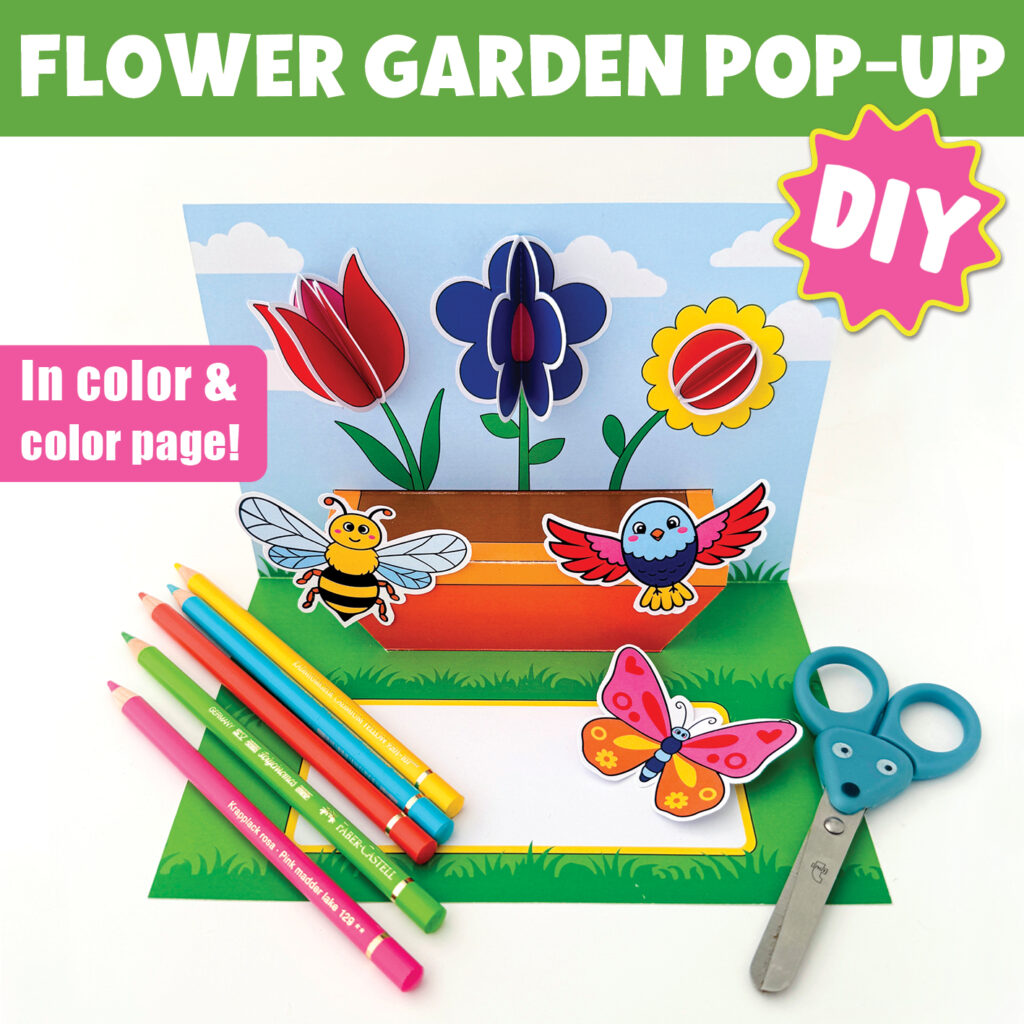 Flower Garden Pop Up Craft For Kids