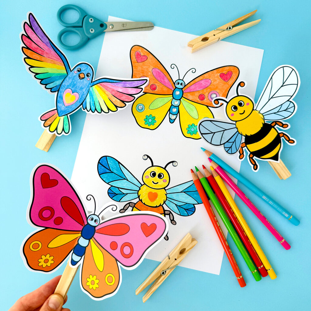 Butterfly Clothespin Puppet Craft